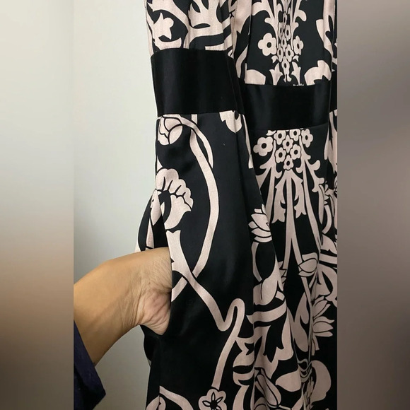 NWT INC International Concepts Pink & Black French Floral Dress Pockets Size 10 - Picture 9 of 10